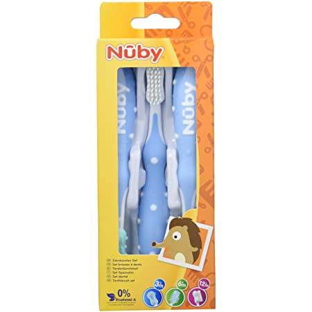 Nûby Set Evolutif Brosses à dents - 3 Etapes Couleur aléatoire
