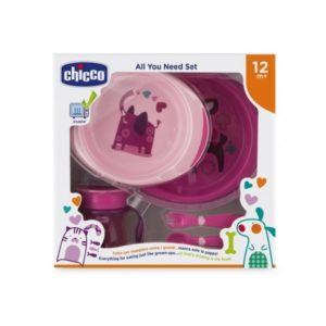 Coffret Repas Bébé rose 12m+ - Girl - CHICCO