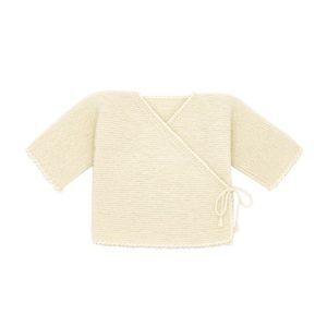 Brassière en Maille crochet Ecru nouveau né