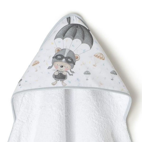 SORTIE DE BAIN 1*1M GIRAFE + BAVOIR GRIS