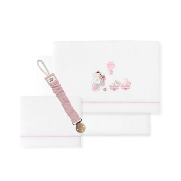 Parure de lit 60*120 rosa