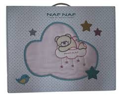 Couverture raschell rose pale  nuage Nafnaf 120*140