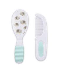 brosse et peigne nuby vert deau