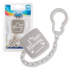 Canpol babies Attache Sucette I LOVE MUMMY Gris