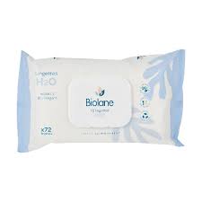 Biolane Lingettes nettoyantes H2O à l’eau bt/72