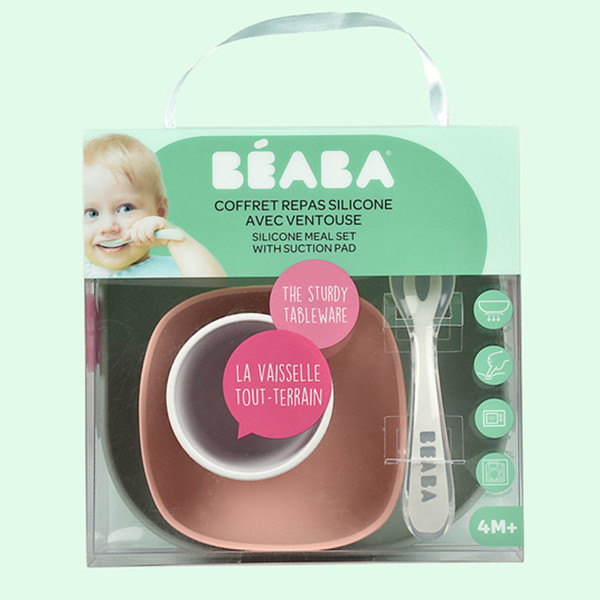 Coffret repas silicone avec ventouse Béaba