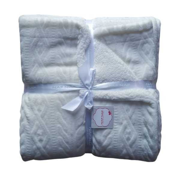 plaide tricot double face Nafnaf 90*120