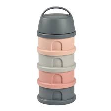 Boîte doseuse 4 compartiments Beaba Mineral grey pink