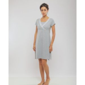 Chemise de nuit maternité croisée allaitement