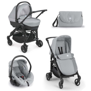 Poussette Bébé Trio Cam Combi Tris Gris