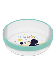 Assiette plate+bol Michey saumon avec vert