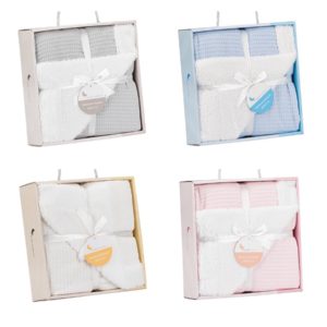 Plaide interbaby Nid d'abeille 80*110