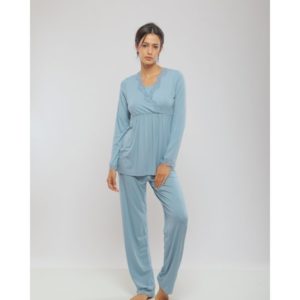 Skip to the end of the images gallery Skip to the beginning of the images gallery Pyjama grossesse 2 pièces Pyjama trois pièces allaitement Pyjama grossesse 2 pièces