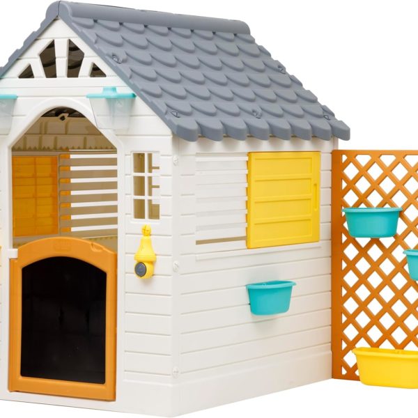 Cabane de jardin pour enfants avec clôture – DOLU