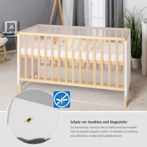 Reer BiteSafe - Moustiquaire pour lit d'enfant - Moustiquaire - pour bébé - Blanc 87040 Très Grand modèle
