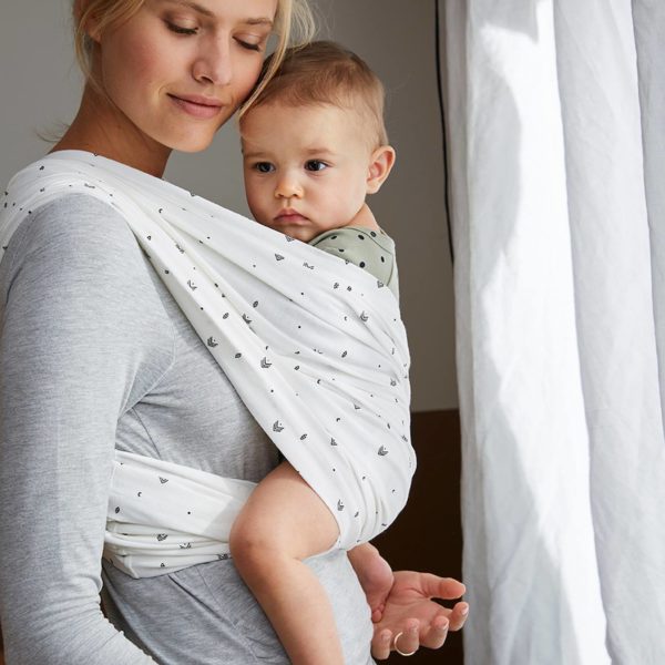 Porte-bébé 2 bandeaux à croiser sans nouage - ivoire imprimé Couleur