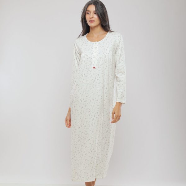 Chemise de nuit manches longues