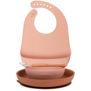 Nattou Set Repas en Silicone pour Enfants,