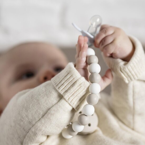 Nattou Attache tétine silicone perles Argile