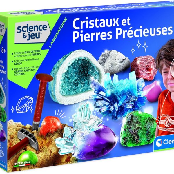 Clementoni | Science & Jeu – Cristaux et Pierres Précieuses pour Enfants 8 Ans+