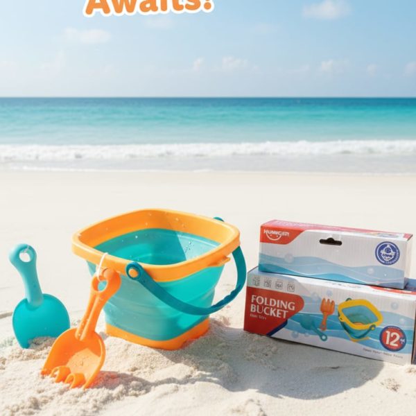 Seau pliable en silicone