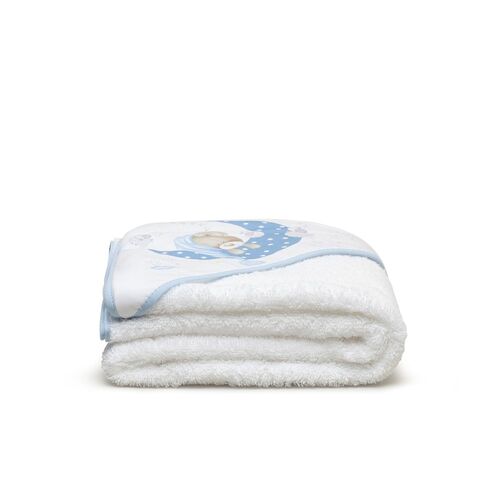 Carre de bain Interbaby bleu Ourson
