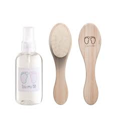 Coffret brosse en bois + eau de toilette eau my baby