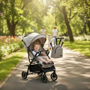 Quotidiano Poussette avec sac à dos