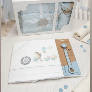 Plaide avec parure de lit bébé baby shower