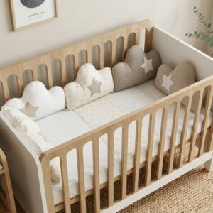 Lit à barreaux avec Parure de lit Nude