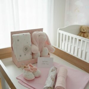 Langes bébé fille avec chausson en Maille