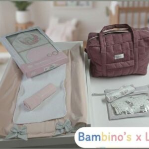 Matela à langer saumon avec carré de bain