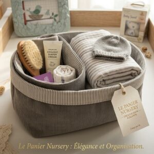 Panier compartimenté à rayure