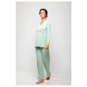 Pyjama Secret Intime vert anis ALLAITEMENT