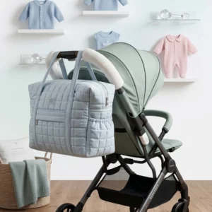 sac matelassé bébé gris perlé