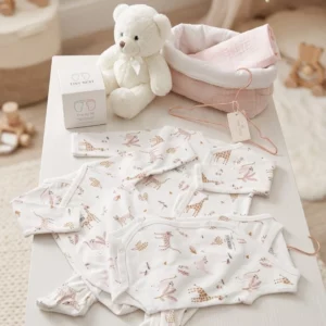 Dors bien en coton rose poudré