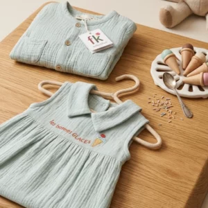 Barboteuse Junior vert d'eau les bonnes glaces