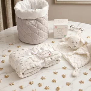 Plaide avec doudou blanc Nafnaf