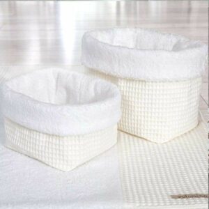 Panier de rangement nid d'abeille en blanc