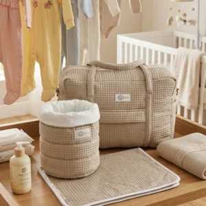 SAC à langer beige avec panier