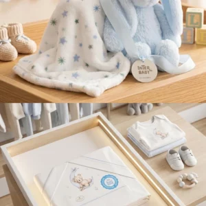 Plaide avec parure lune azure