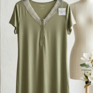 Chemise de nuit jaune poussin