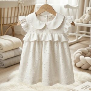 Robe blanche broderie anglaise