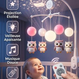 Mobile musical avec projection douce