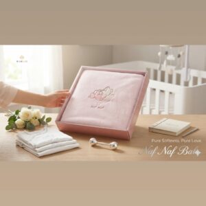 Couverture rose poudré Nafnaf 120*140