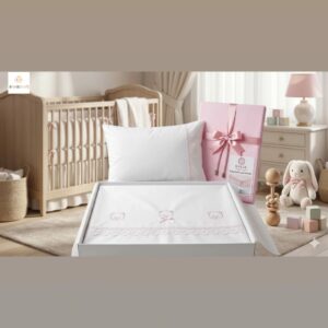 Parure de lit rose ourson