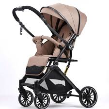 Pousette Kidilo taupe réversible et compact