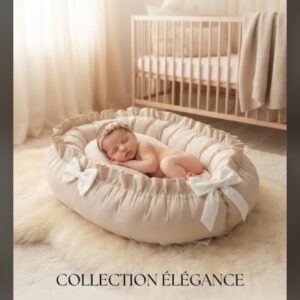 Réducteur de lit bébé beige irisé