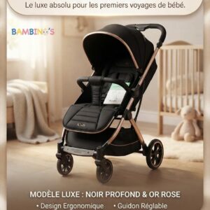 Poussette Réversible Noir kidilo