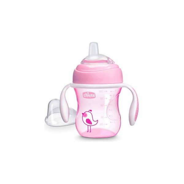 tasse-transition-bec-souple-silicone-4m-rose-girl-chicco